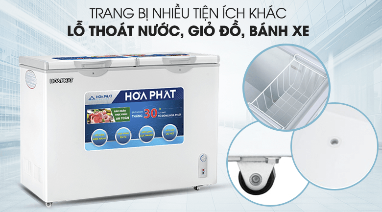 Tủ bảo quản Inverter Hòa Phát 245 lít HCFI-606S2Đ2 - 2 ngăn đông, mát